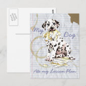 Mein Dalmatiner hat meinen Lektionsplan aufgegriff Postkarte (Vorne/Hinten)
