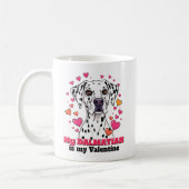 Mein Dalmatiner ist mein Valentinhund Niedlich Fun Kaffeetasse (Links)