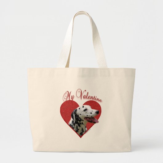 Mein Dalmatiner Valentine Jumbo Stoffbeutel (Vorne)