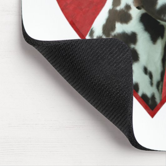 Mein Dalmatiner Valentine Mousepad (Ecke)