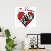 Mein Dalmatiner Valentine Poster (Heimbüro)