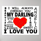 Mein Darling, ich Liebe dich Poster (Vorne)