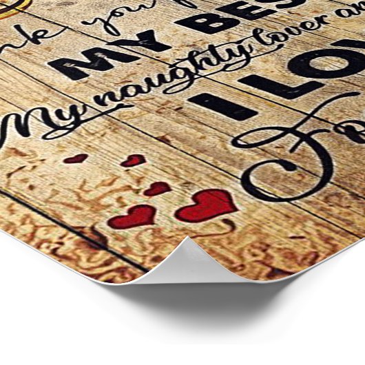 Mein Design | Liebe an ihn | Poster (Ecke)