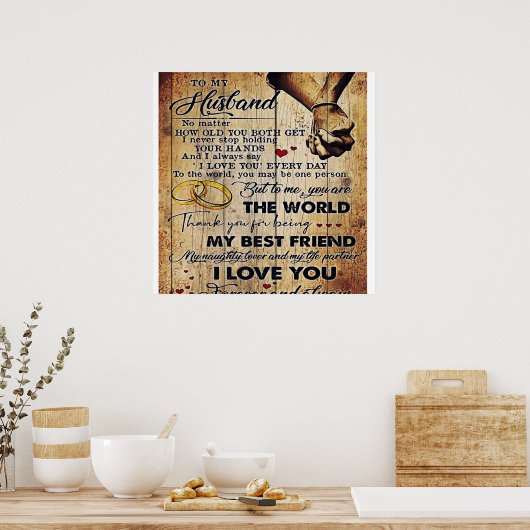 Mein Design | Liebe an ihn | Poster (Küche)