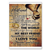 Mein Design | Liebe an ihn | Tischnummer (Vorderseite)