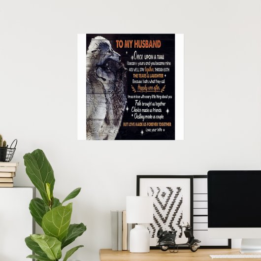 Mein Design | Lieben für Ehemänner Poster (Heimbüro)