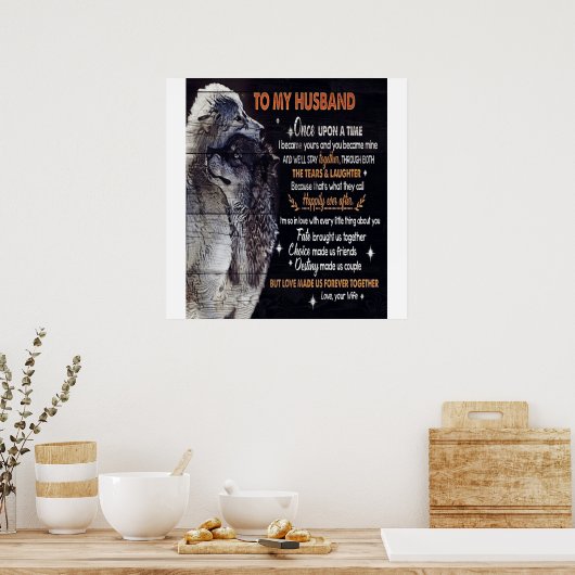 Mein Design | Lieben für Ehemänner Poster (Küche)