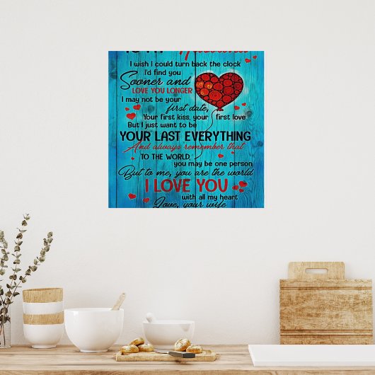 Mein Design | Lieben für Ehemänner Poster (Küche)