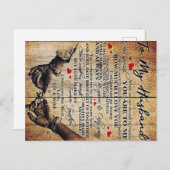 Mein Design | Schreiben an ihn | Liebliches Gesche Ankündigungspostkarte (Vorne/Hinten)