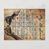 Mein Design | Schreiben an ihn | Liebliches Gesche Ankündigungspostkarte (Vorderseite)