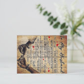 Mein Design | Schreiben an ihn | Liebliches Gesche Ankündigungspostkarte (Stehend Vorderseite)