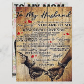 Mein Design | Schreiben an ihn | Liebliches Gesche Menükarte (Vorne/Hinten)