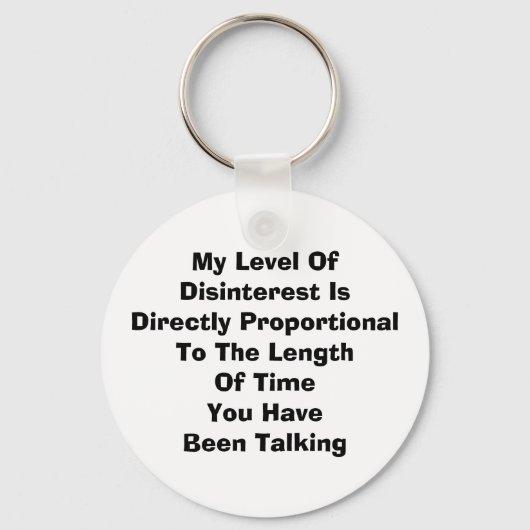 Mein Desinteresse Schlüsselanhänger (Vorderseite)