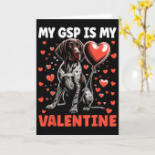 Mein Deutsch Drahthaar ist mein Valentin Gsp  Karte (Gelbe Blume)