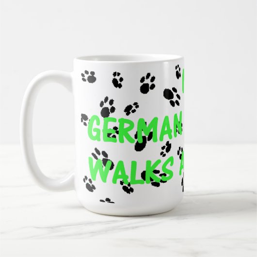 Mein deutscher Hirte geht durch mich Kaffeetasse (Links)