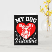 Mein deutscher Schäferhund ist mein Valentins-Hund Karte (Gelbe Blume)