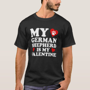 Mein deutscher Schäferhund ist mein Valentinstag V T-Shirt