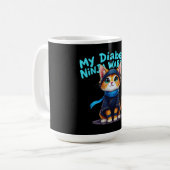 Mein Diabetes Ninja Krieger steht fest Kaffeetasse (Vorderseite Links)