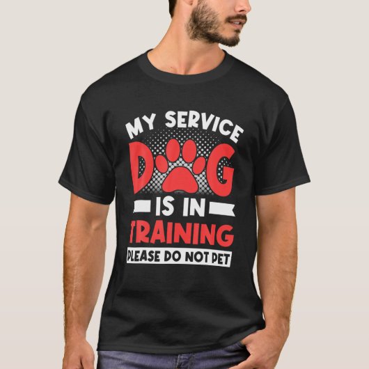 Mein Diensthund trainiert Funny Dog Groomer Pet L T-Shirt (Vorderseite)