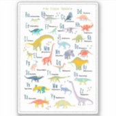 Mein Dinosaur Alphabet Aufkleber (Vorderseite)