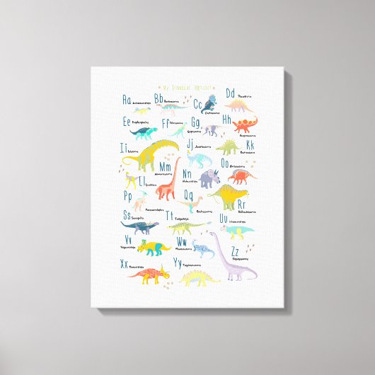 Mein Dinosaur Alphabet Leinwanddruck (Vorderseite)