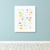 Mein Dinosaur Alphabet Leinwanddruck (Insitu (Holzboden))