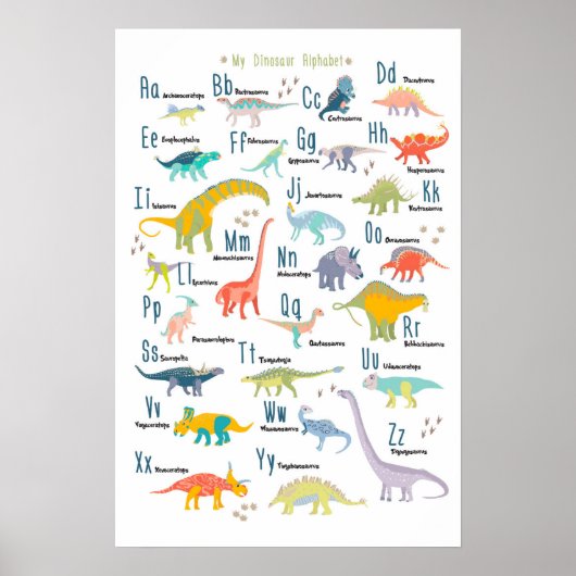 Mein Dinosaur Alphabet Poster (Vorne)