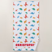 Mein Dinosaurier-Abenteuer Strandtuch (Vorderseite)