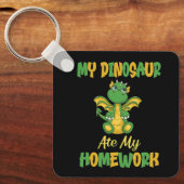 Mein Dinosaurier aß meine Hausaufgaben Schlüsselanhänger (Vorderseite)