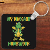 Mein Dinosaurier aß meine Hausaufgaben Schlüsselanhänger (Rückseite)