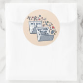 Mein DM ist besser als deiner Runder Aufkleber (Tasche)