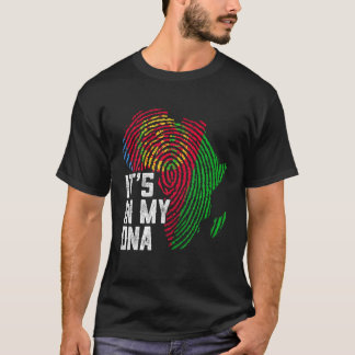 Mein Dna Eritrea Flaggenkleid Schwarzer Afrikaner T-Shirt