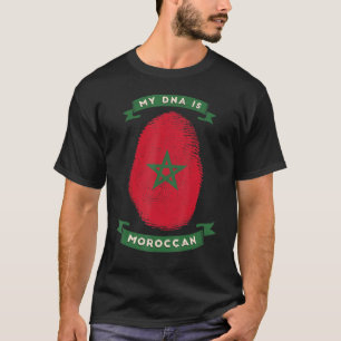 Mein DNA ist marokkanische Flagge marokkanisch T-Shirt