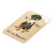 Mein Doberman Ate Meine Hausaufgaben Magnet (Linke Seite)