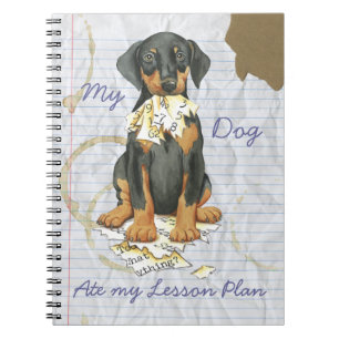 Mein Doberman Ate My Lessingplan Notizblock