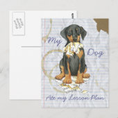 Mein Doberman Ate My Lessingplan Postkarte (Vorne/Hinten)