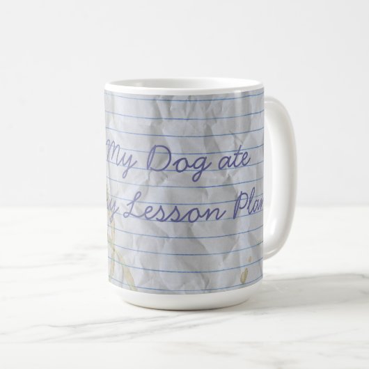 Mein Dogo aß meinen Unterrichtsplan Kaffeetasse (VorderseiteRechts)