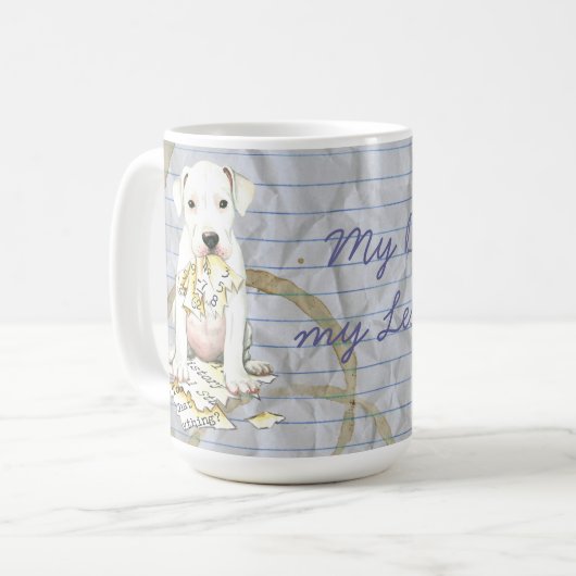 Mein Dogo aß meinen Unterrichtsplan Kaffeetasse (Vorderseite Links)