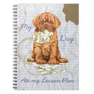 Mein Dogue de Bordeaux hat meinen Lektionsplan Notizblock