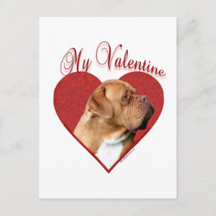 Mein Dogue de Bordeaux Valentine Feiertagspostkarte
