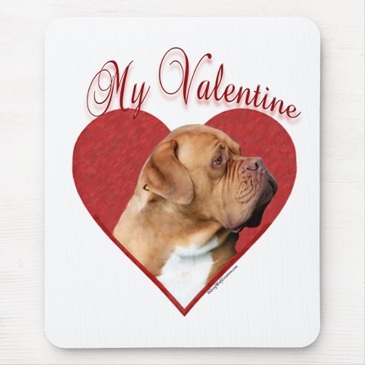 Mein Dogue de Bordeaux Valentine Mousepad (Vorne)
