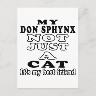Mein Don Sphynx ist nicht nur eine Katze, sondern Postkarte
