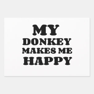 MEIN DONKEY MACHT MICH GLÜCKLICH GESCHENKPAPIER SET