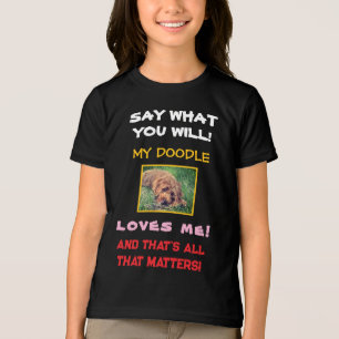 Mein Doodle liebt mich Kid's Tri-Blend Shirt