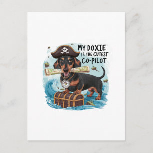 Mein Doxie Ist Der Süßeste Co-Pilot Postkarte