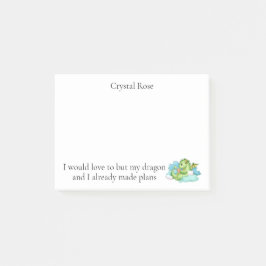 Mein Drache und ich haben Pläne gemacht  Post-it Klebezettel