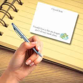 Mein Drache und ich haben Pläne gemacht Post-it Klebezettel