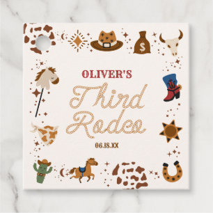 Mein dritter Rodeo-Western Cowboy 3. Geburtstags-P Geschenkanhänger