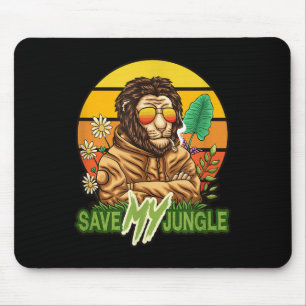 Mein Dschungel - Löwenatze zum Umweltschutz gerett Mousepad