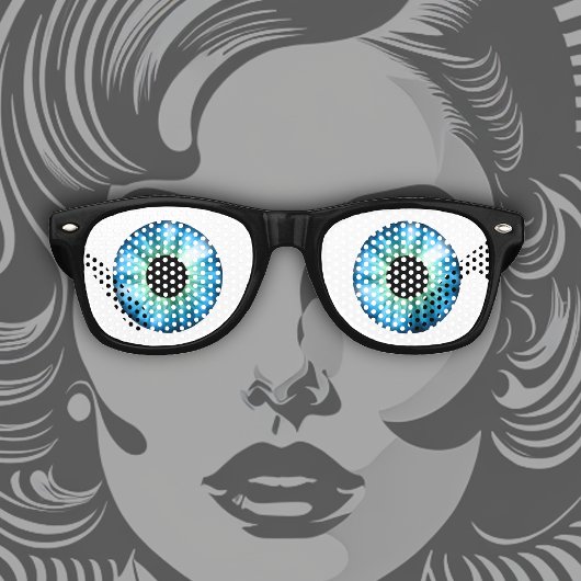 Mein, du hast große blaue Augen! Partybrille